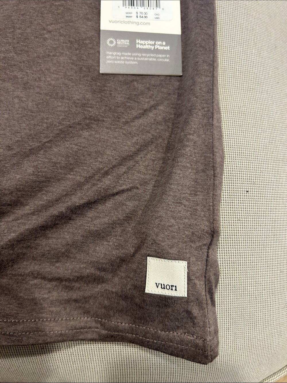 NWT Vuori Energy Top Sleeveless Long Hazel Heather L - Picture 7 of 12